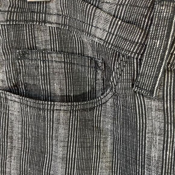 NYDJ Black Striped Linen Blend Trouser Pants Sz 0 - Picture 10 of 13
